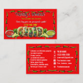 Taco service business cards 名刺 (正面/裏面)