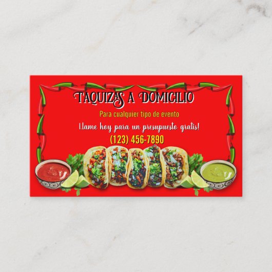 Taco service business cards 名刺 (正面)