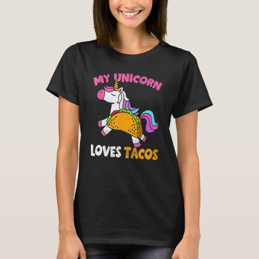 Taco Squad Cinco De Mayo My Unicorn Loves Tacos Me Tシャツ (正面)