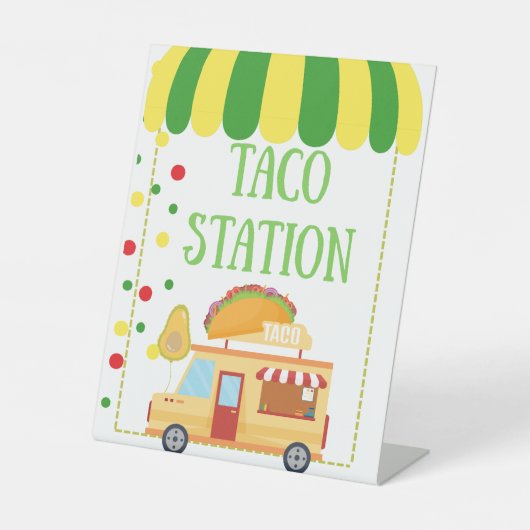 Taco Station Tabletop Food Signage 台座サイン (正面)