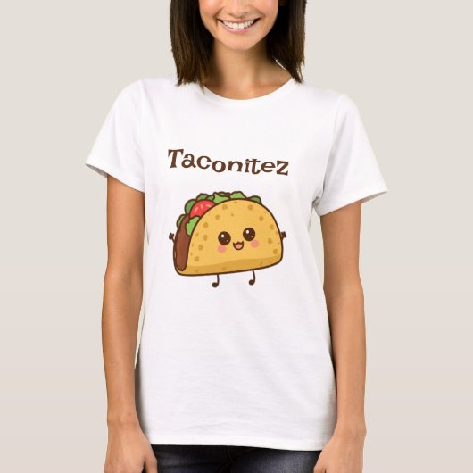 Taco T-Shirt – Fun Kawaii Food Tee Tシャツ (正面)