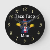 Taco Taco Man Clock ラウンド壁時計 (正面)