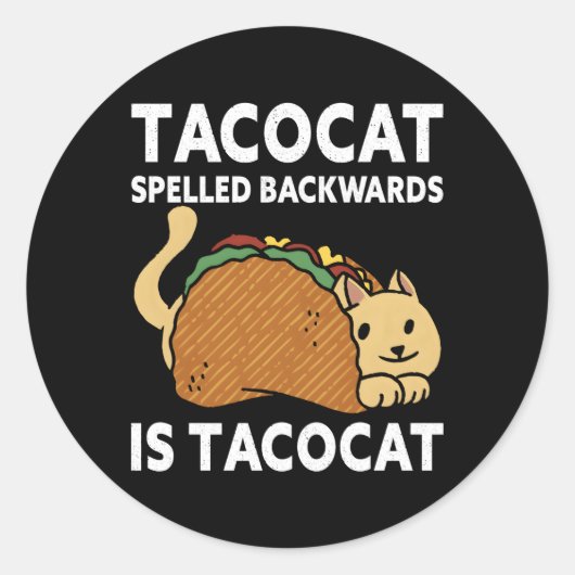 Taco Tacocat Backwardsはメキシコ料理のタコカート ラウンドシール (正面)
