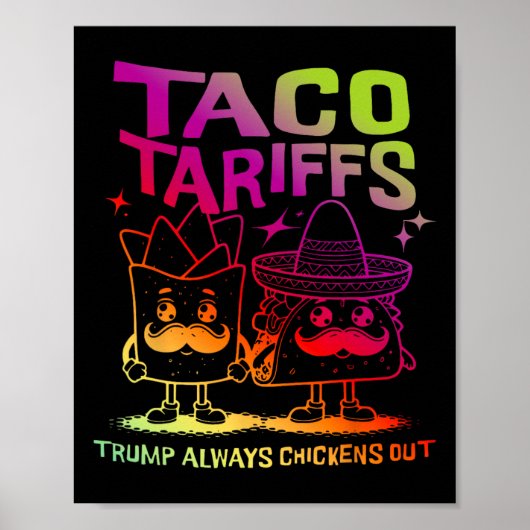 Taco Tarriffs Trump Always Chickens Out  ポスター (正面)