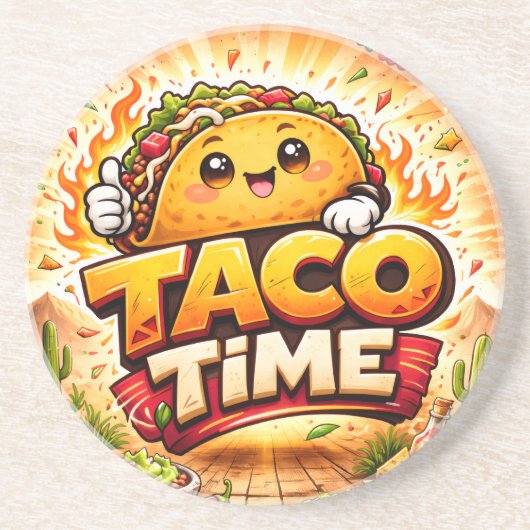 Taco Time - Fiesta Fiasco - Foodie Fiends コースター (正面)