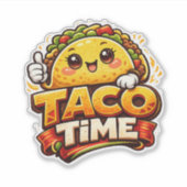 Taco Time - Fiesta Fiasco - Foodie Fiends シール (正面)