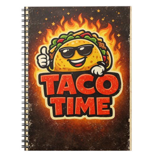 Taco Time - Fiesta Fiasco - Foodie Fiends ノートブック (正面)
