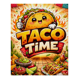 Taco Time - Fiesta Fiasco - Foodie Fiends ポスター