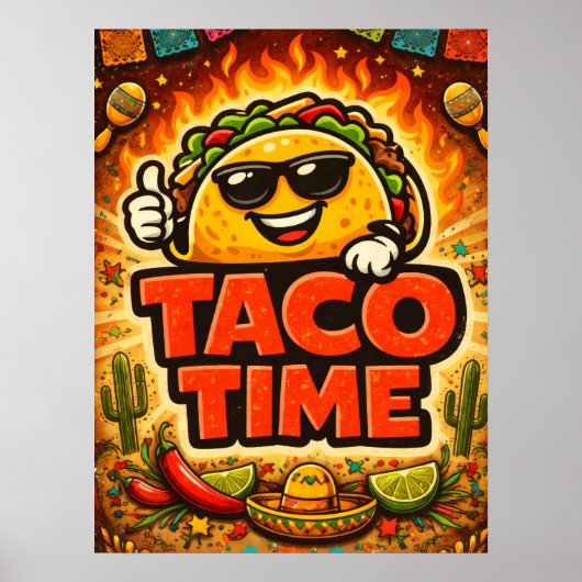 Taco Time - Fiesta Fiasco - Foodie Fiends ポスター (正面)