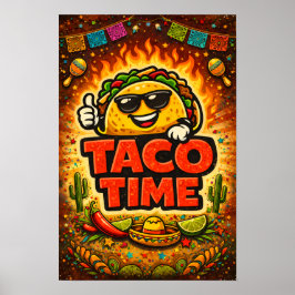 Taco Time - Fiesta Fiasco - Foodie Fiends ポスター
