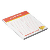 Taco To Do List, Custom Notepad, Personalized ノートパッド (アングル)