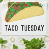 TACO TUESDAYホワイトのように毎日を生きる キッチンタオル (折り畳み)
