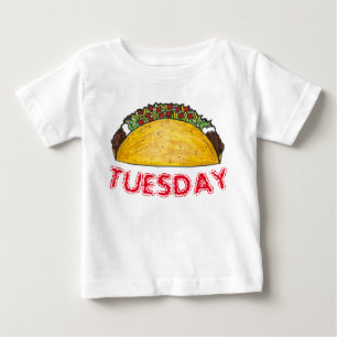 TACO TUESDAY Mexican Tex Mex Food Tacosグルメ ベビーTシャツ