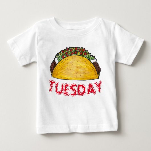 TACO TUESDAY Mexican Tex Mex Food Tacosグルメ ベビーTシャツ (正面)