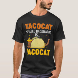 Tacocatの後ろへスペルされた文字はTacocatである Tシャツ