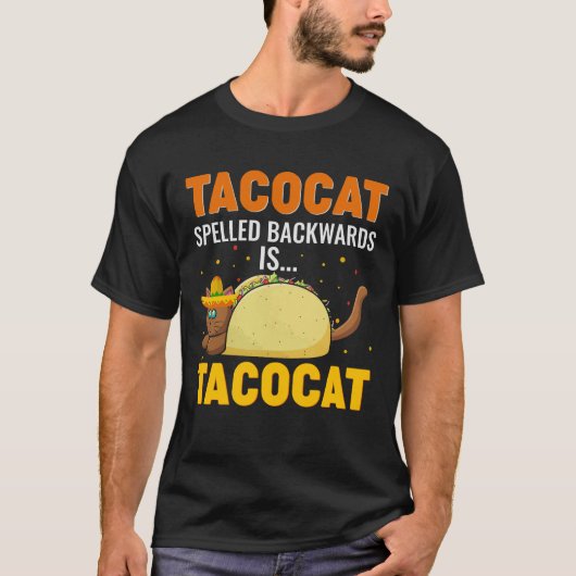 Tacocatの後ろへスペルされた文字はTacocatである Tシャツ (正面)