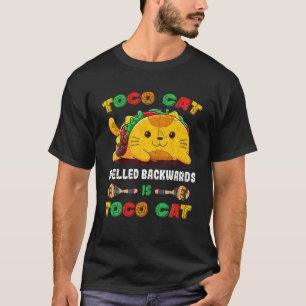 Tacocatの後ろ向きのスペルはTacoとCのタコカである Tシャツ