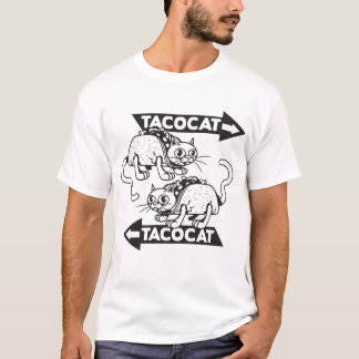 Tacocatの真新しい回文の英国のミームバンドTAC Tシャツ