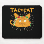 Tacocatは後方にですTacocat猫のタコス綴りました マウスパッド (正面)
