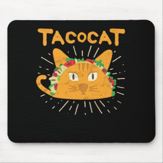 Tacocatは後方にですTacocat猫のタコス綴りました マウスパッド
