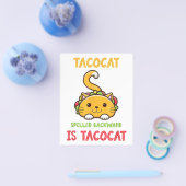Tacocatは逆にスペルされたTacocat おもしろい Cat チラシ (シングル)