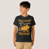 TacocatはCinco deメーヨー猫のタコスを後方に綴りました Tシャツ (正面フル)