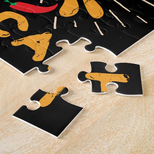 Tacocat写実的なCinco deメーヨー猫のタコス ジグソーパズル (側面)