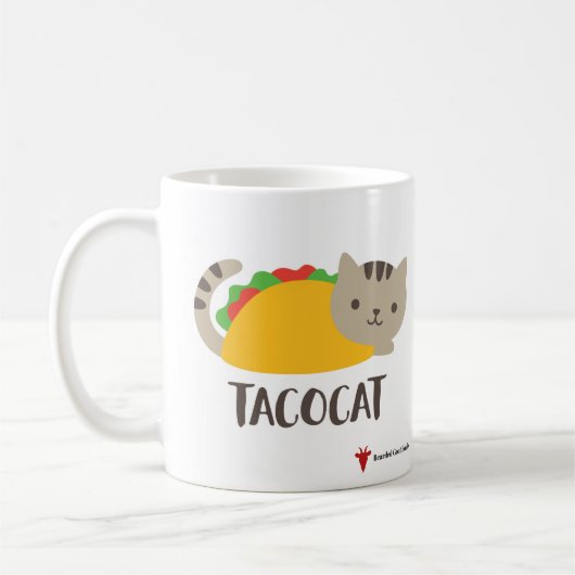 「Tacocat」のマグ コーヒーマグカップ (左)
