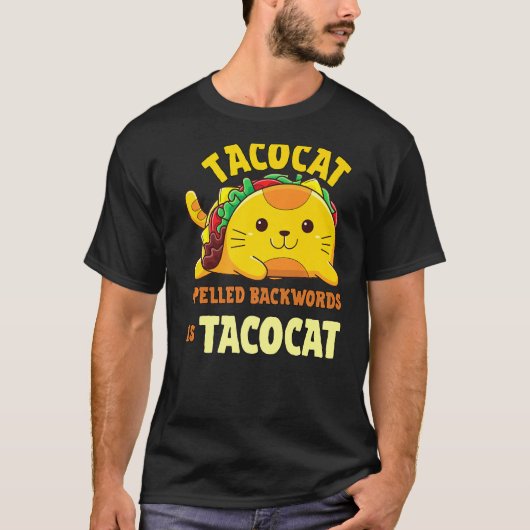 Tacocat BackwardsはTacocat CatとTacoである Tシャツ (正面)