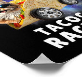 Tacocat Racecarの後ろ向きメキシおもしろいカンCa ポスター (角)