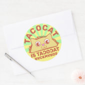 Tacocat Retro Carnival ラウンドシール (封筒)
