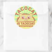 Tacocat Retro Carnival ラウンドシール (バッグ)