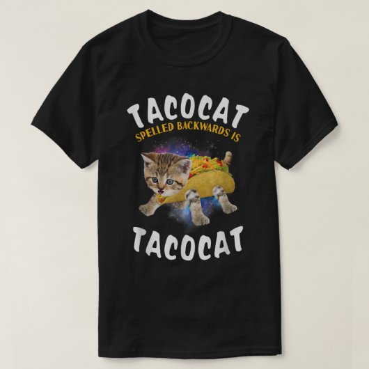 Tacocat Spelled BackwardはTacocat Tee CatとTa Tシャツ (デザイン正面)