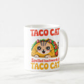Tacocat Spelled Backward Is Tacocat Cat And Taco L コーヒーマグカップ (正面右)