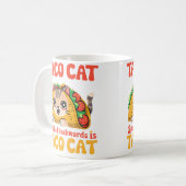 Tacocat Spelled Backward Is Tacocat Cat And Taco L コーヒーマグカップ (正面左)