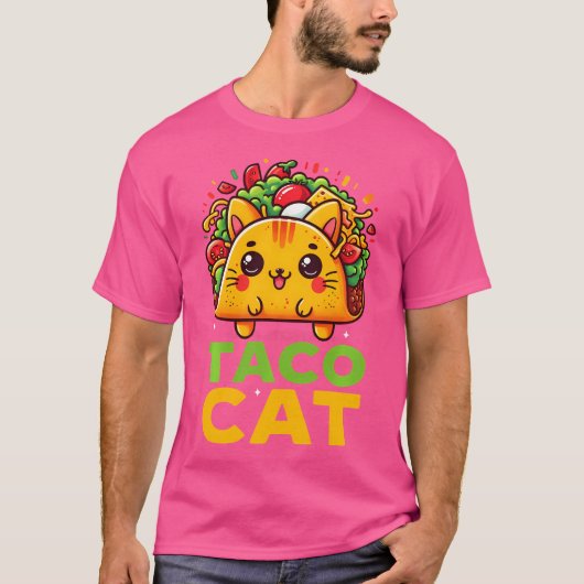 Tacocat Spelled BackwardsはTacocatのおもしろいかわいい Tシャツ (正面)