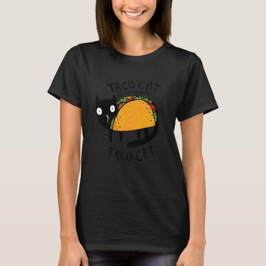 Tacocat Spelled Backwards Funny Taco Cat Cinco De Tシャツ (正面)