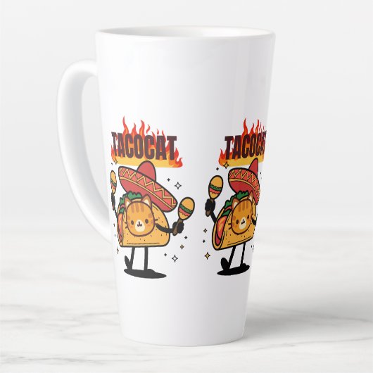 Tacocat Spelled Backwards Is Tacocat カフェラテマグ (左アングル)