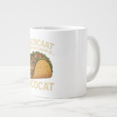 TACOCAT SPELLING BACKWARD... - Love CatとTaco ジャンボコーヒーマグカップ (正面右)