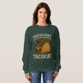 TACOCAT SPELLING BACKWARD... - Love CatとTaco スウェットシャツ (正面フル)