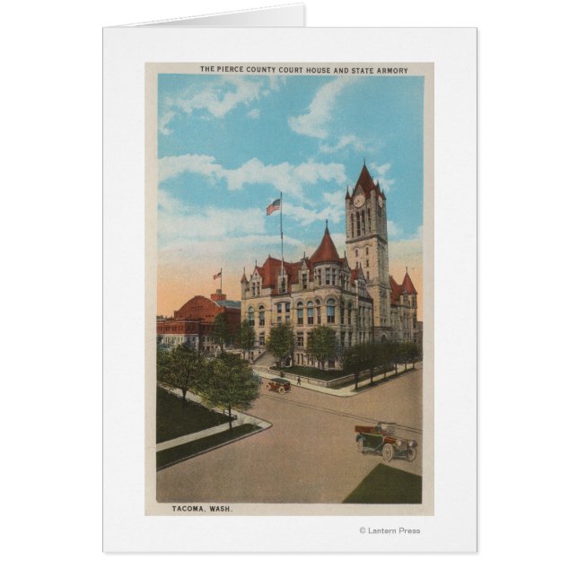 Tacoma, WA – ピアシング郡コートハウスのビュー (正面)