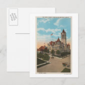 Tacoma, WA – ピアシング郡コートハウスのビュー ポストカード (正面/裏面)