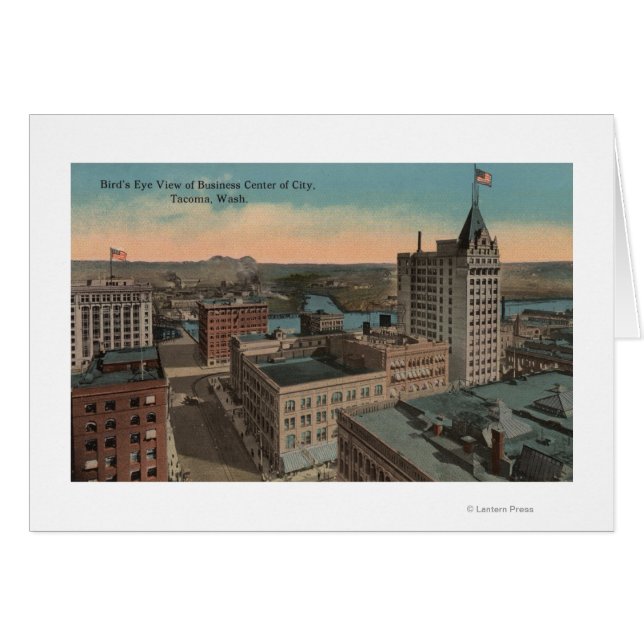 Tacoma, WA - Bird's Eye View of Downtown (正面横)