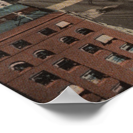 Tacoma, WA - Bird's Eye View of Downtown ポスター (角)