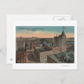 Tacoma, WA - Bird's Eye View of Downtown ポストカード (正面/裏面)