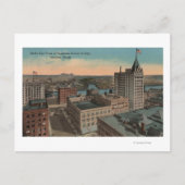 Tacoma, WA - Bird's Eye View of Downtown ポストカード (正面)