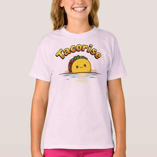 Tacorise Adorable Kawaii Taco Cute Happy Smiling  Tシャツ (正面)