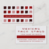 TACOSのお客様モダンの評価(正方形) ロイヤリティカード (正面/裏面)
