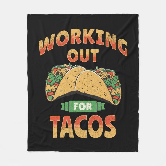 Tacosの作業 フリースブランケット (正面)