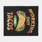 Tacosの作業 フリースブランケット (正面(横))